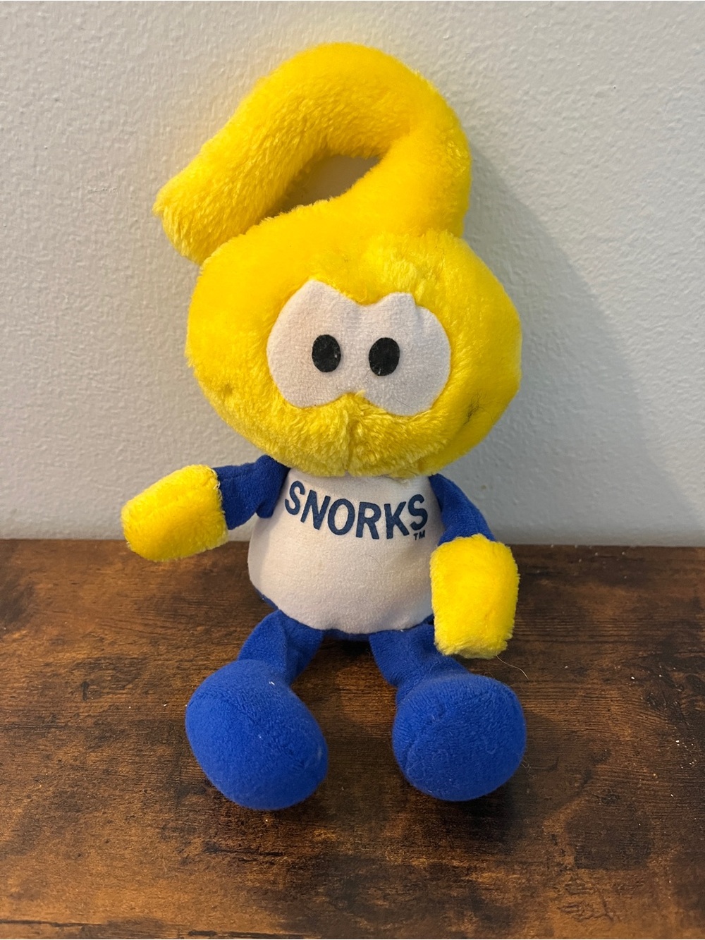 Vintage Snorks Plush Character Toy - Yellow and Blue